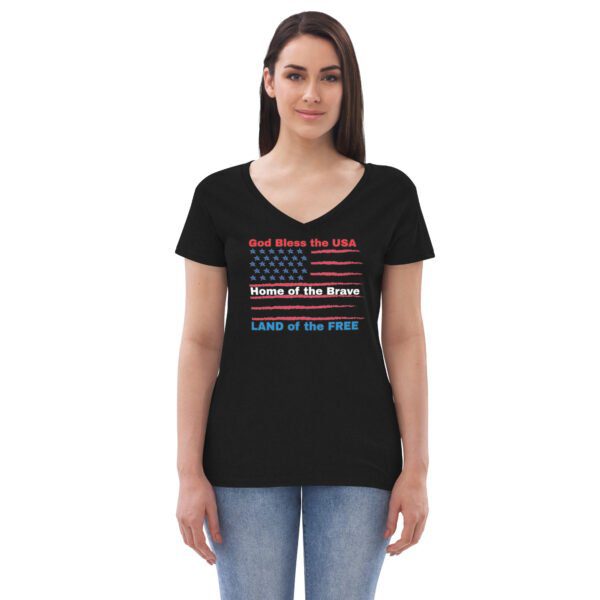 Women’s recycled v-neck SoCal TV t-shirt