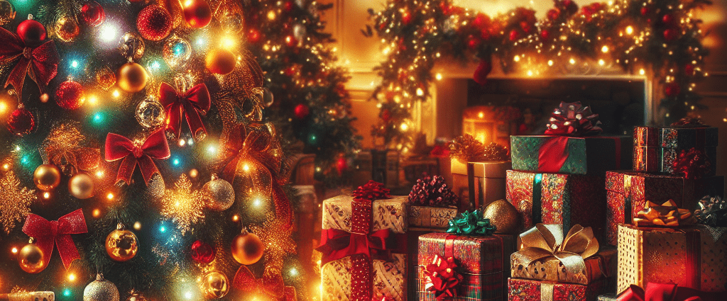 Household Christmas Gifts under the Christmas tree